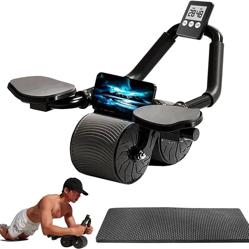 Ab Roller Wheel Workout Core Trainer with Timer