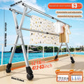 Foldable Stainless Steel Clothes Drying Rack with Wheels
