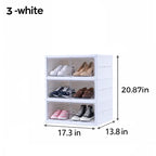 folding shoe rack, 9-layer plastic cabinet
