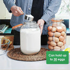 4-Pack 1 Gallon Wide Mouth Glass Storage Jars with Airtight Lids