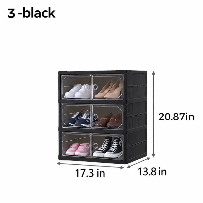 folding shoe rack, 9-layer plastic cabinet