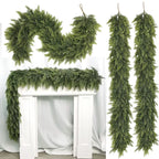 6 FT Artificial Cedar Garland, 2-Pack Green