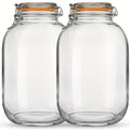 4-Pack 1 Gallon Wide Mouth Glass Storage Jars with Airtight Lids