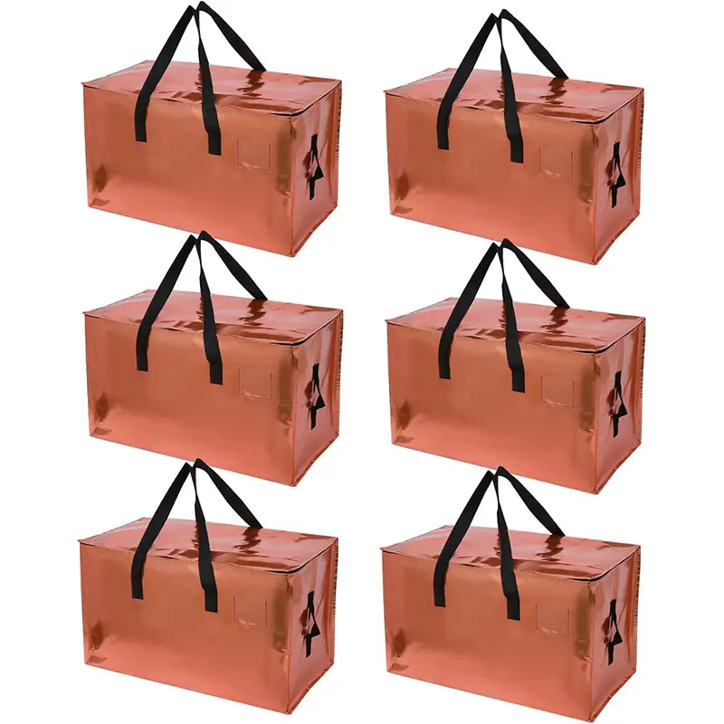 6-Pack Zippered Moving & Storage Bags with Handles