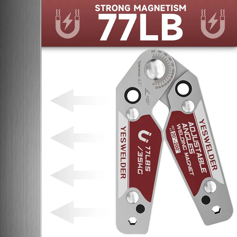 Magnetic Welding Positioner Steel 48/77lb Angle Lock