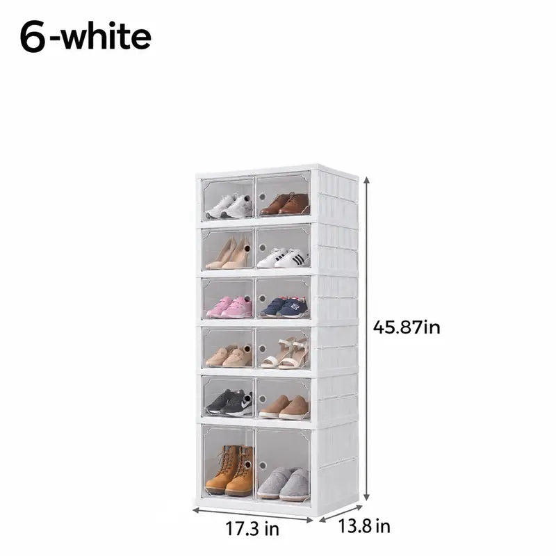 folding shoe rack, 9-layer plastic cabinet