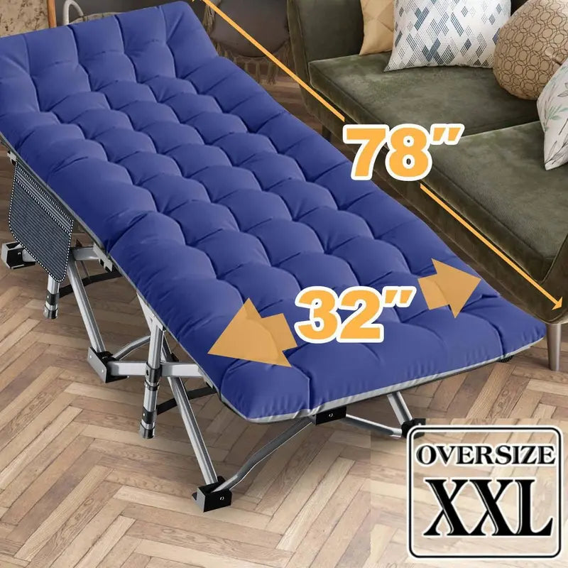 Folding Camping Cot with Mattress