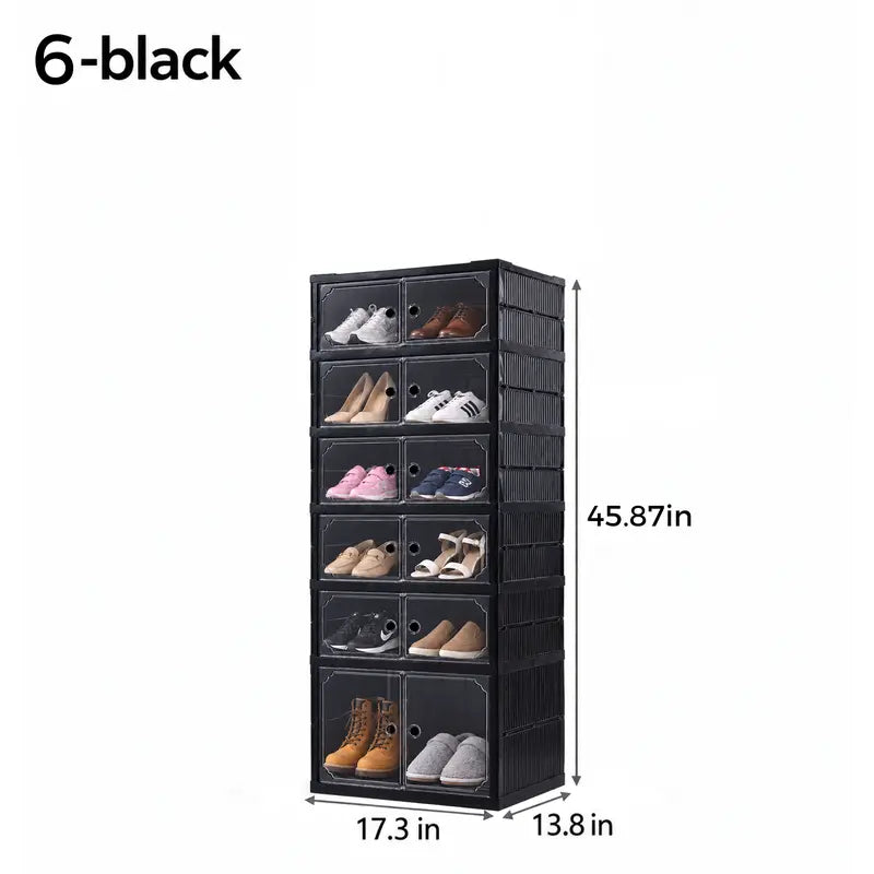 folding shoe rack, 9-layer plastic cabinet
