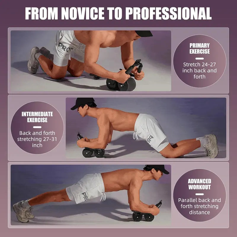 Ab Roller Wheel Workout Core Trainer with Timer