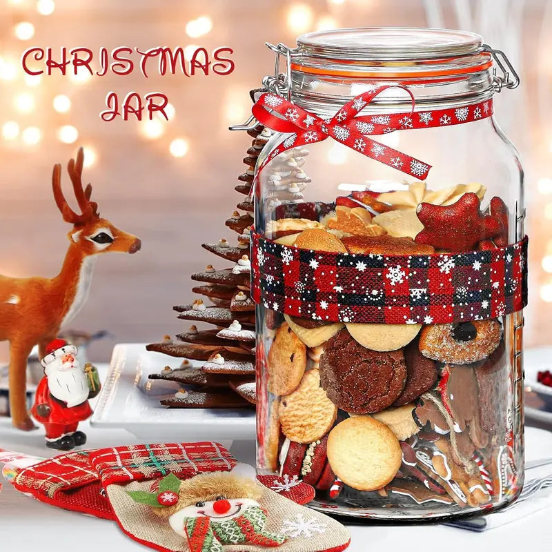 4-Pack 1 Gallon Wide Mouth Glass Storage Jars with Airtight Lids