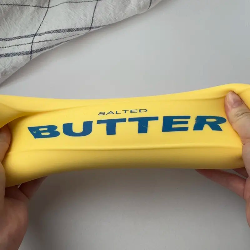 Jumbo Butter-Shaped Decompression Squeeze Squishy, 14 oz TPR, Stress Relief Fidget Toy