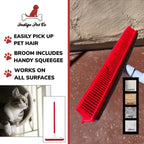 Hair Removal Broom, Pet Fur Sweeper with Telescopic Handle