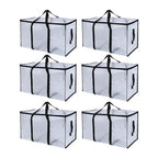 6-Pack Zippered Moving & Storage Bags with Handles