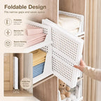 White 5–10-Pack Stackable Closet Storage Baskets for Space Saving