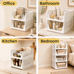 White 5–10-Pack Stackable Closet Storage Baskets for Space Saving
