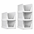 White 5–10-Pack Stackable Closet Storage Baskets for Space Saving
