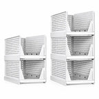 White 5–10-Pack Stackable Closet Storage Baskets for Space Saving