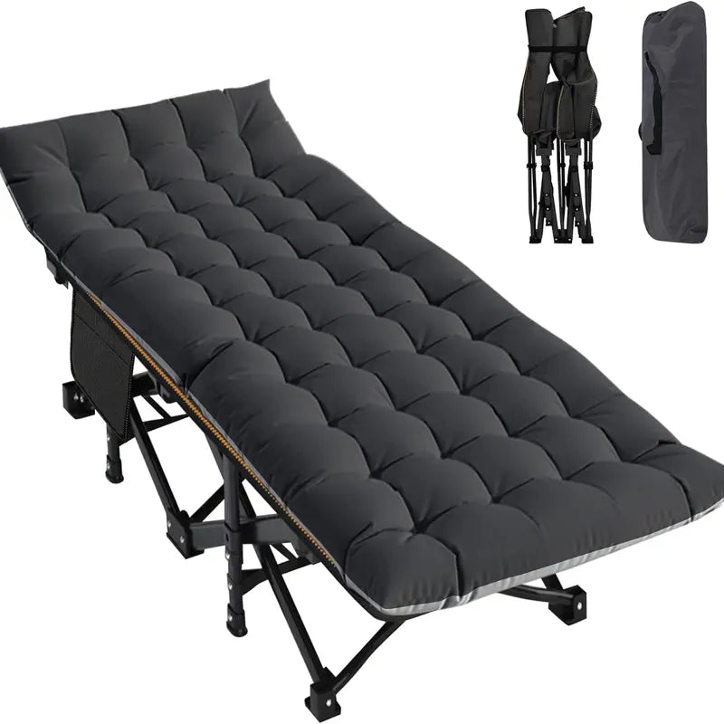 Folding Camping Cot with Mattress