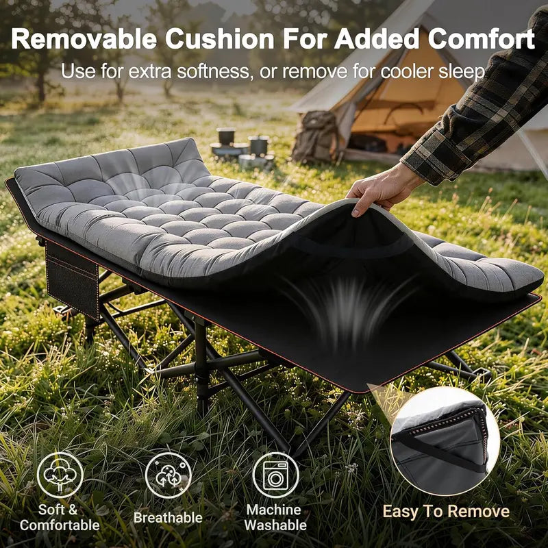 Folding Camping Cot with Mattress