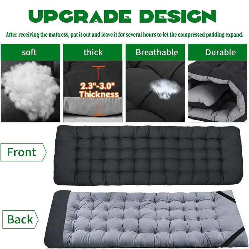Folding Camping Cot with Mattress
