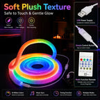 Smart RGB+IC LED Plush USB Neon Light Strip with Remote & App