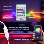 Smart RGB+IC LED Plush USB Neon Light Strip with Remote & App