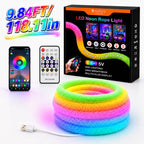 Smart RGB+IC LED Plush USB Neon Light Strip with Remote & App