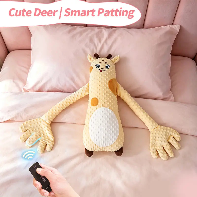 Soothing Giraffe Plush Toy with 3-Speed Patting Modes
