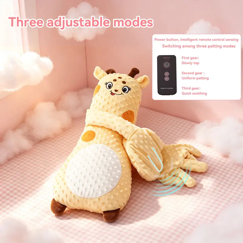Soothing Giraffe Plush Toy with 3-Speed Patting Modes