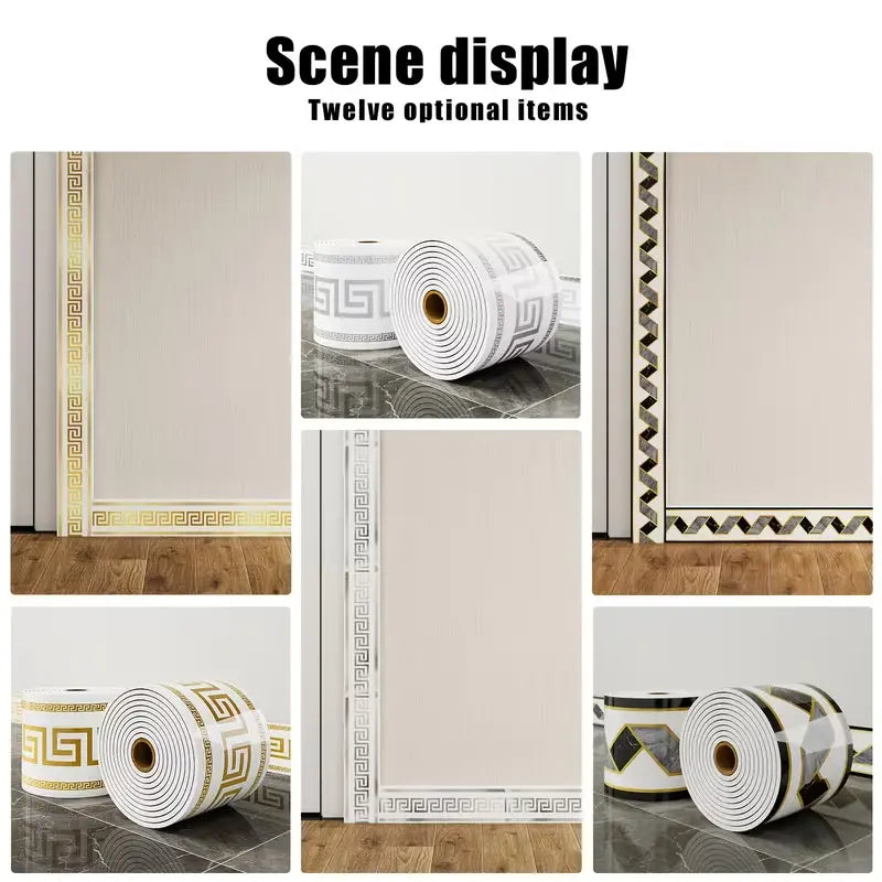 Self-Adhesive Baseboard Wall Corner Guard Vinyl Trim