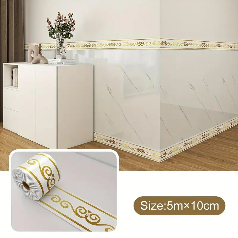 Self-Adhesive Baseboard Wall Corner Guard Vinyl Trim