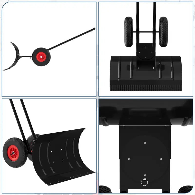 Snow pusher frame and blade details