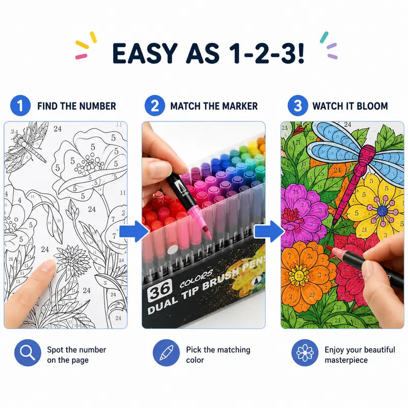 Match the page numbers to the color guide