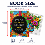 Book Only option: color-by-number book, approximately 5.5 by 8.3 inches; no markers included