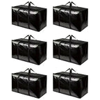 6-Pack Zippered Moving & Storage Bags with Handles