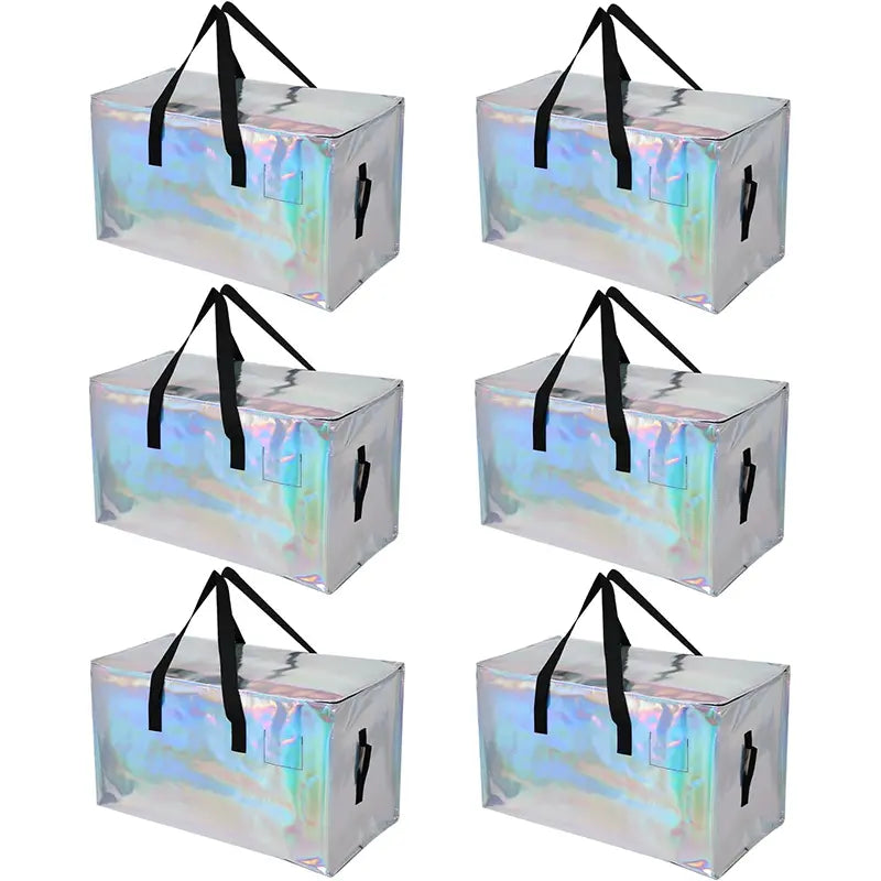 6-Pack Zippered Moving & Storage Bags with Handles