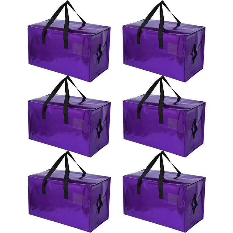 6-Pack Zippered Moving & Storage Bags with Handles