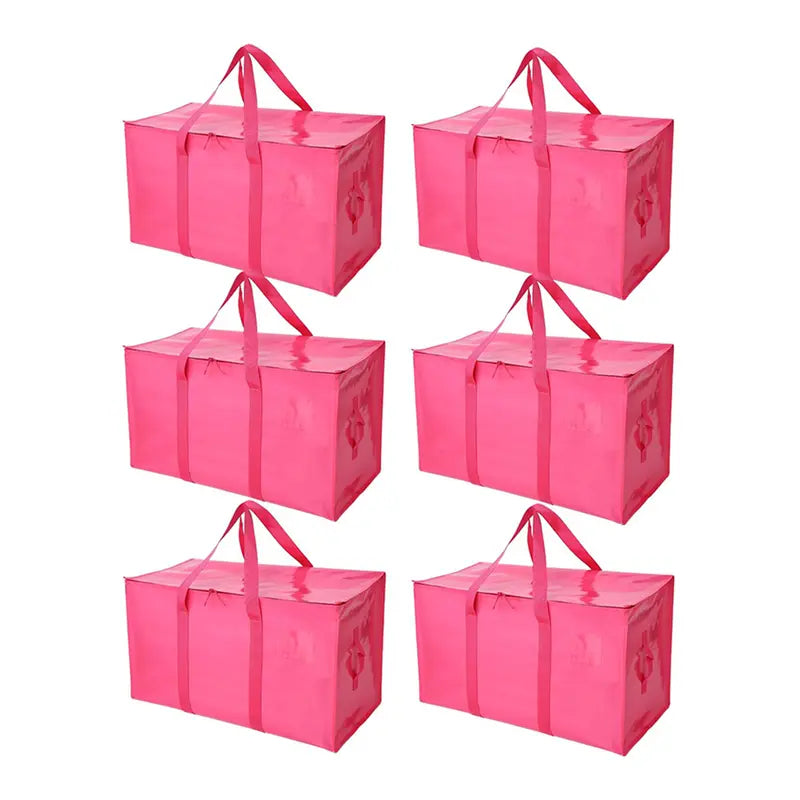 6-Pack Zippered Moving & Storage Bags with Handles