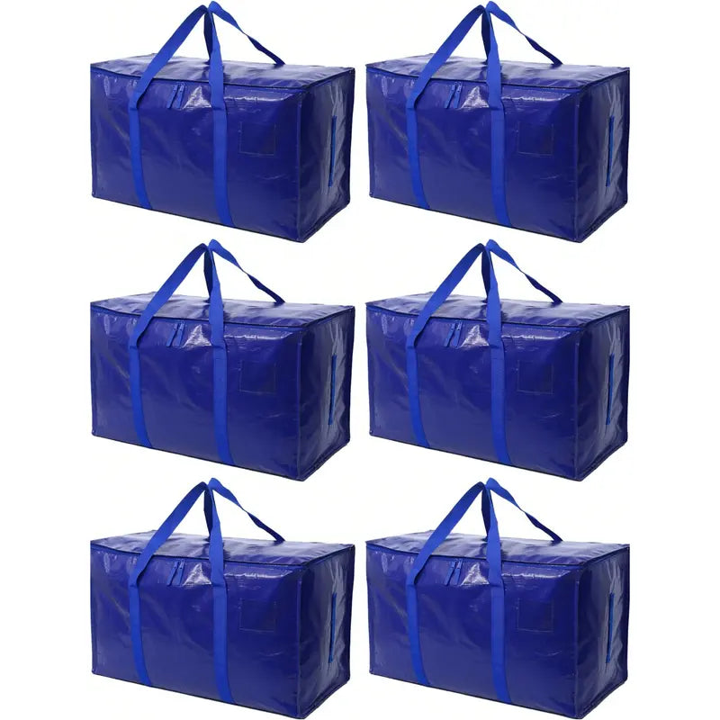 6-Pack Zippered Moving & Storage Bags with Handles