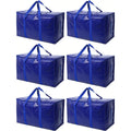 6-Pack Zippered Moving & Storage Bags with Handles