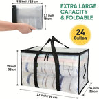 Moving bag size guide and folded dimensions
