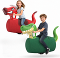 2-Piece Giant Inflatable Dinosaur & Bull Hopper Toys for Kids 5+